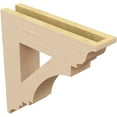 thumbnail image 5 of Ekena Millwork 3 1/2"W x 16"D x 16"H Imperial Traditional Rough Cedar Woodgrain TimberThane Bracket, Primed Tan, 5 of 7