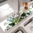 thumbnail image 3 of Kitchen Sink Splash Guard Faucet Mat -1 PC Super Absorbent Fast Drying Mat Sink Gadgets-Splash Guard Behind Faucet Drip Catcher for Kitchen, Bathroom,Sink Mat, Dish Drying Mat, Bathroom(23.5" X 5.5" ), 3 of 5