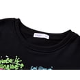 thumbnail image 3 of Serdomi Black Graffiti Crop Sweatshirt for Little & Big Girls - Cool Top Clothes Size 10, 3 of 7