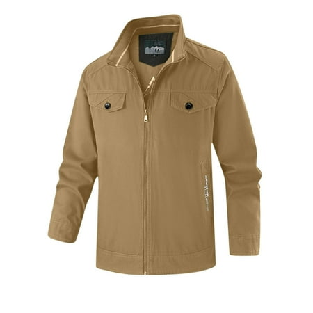 PuLe Jackets for Men Men s Casual Loose Fitting Workwear Long Sleeved Hooded Jacket