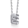 thumbnail image 1 of Collar con inicial E de plata esterlina 925♥ Silvora con circonita cúbica para mujeres y niñas, 1 of 8