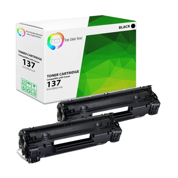 TCT 137 Toner Cartridge 2 Pack - Compatible With Canon 137 9435B001AA Black