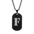 thumbnail image 1 of Collar Hombre de Inicial Letra A LUCKMAN, Acero Inoxidable Color Negro, Modelo Dylan negro UNITALLA, 1 of 7