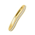 thumbnail image 4 of Aonejewelry 10K Yellow Gold 0.10 Carat Diamond Wedding Milgrained Curve Band, 4 of 4