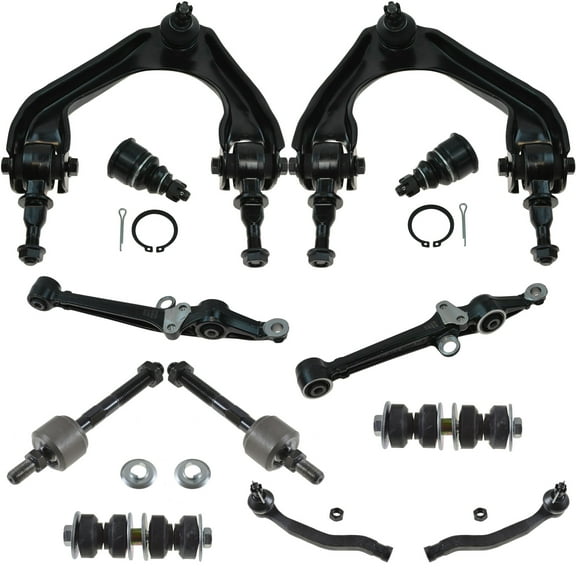 TRQ 12 pc Steering & Suspension Kit Control Arms Ball Joints Tie Rods End Links PSA60056 Fits select: 1990-1993 HONDA ACCORD