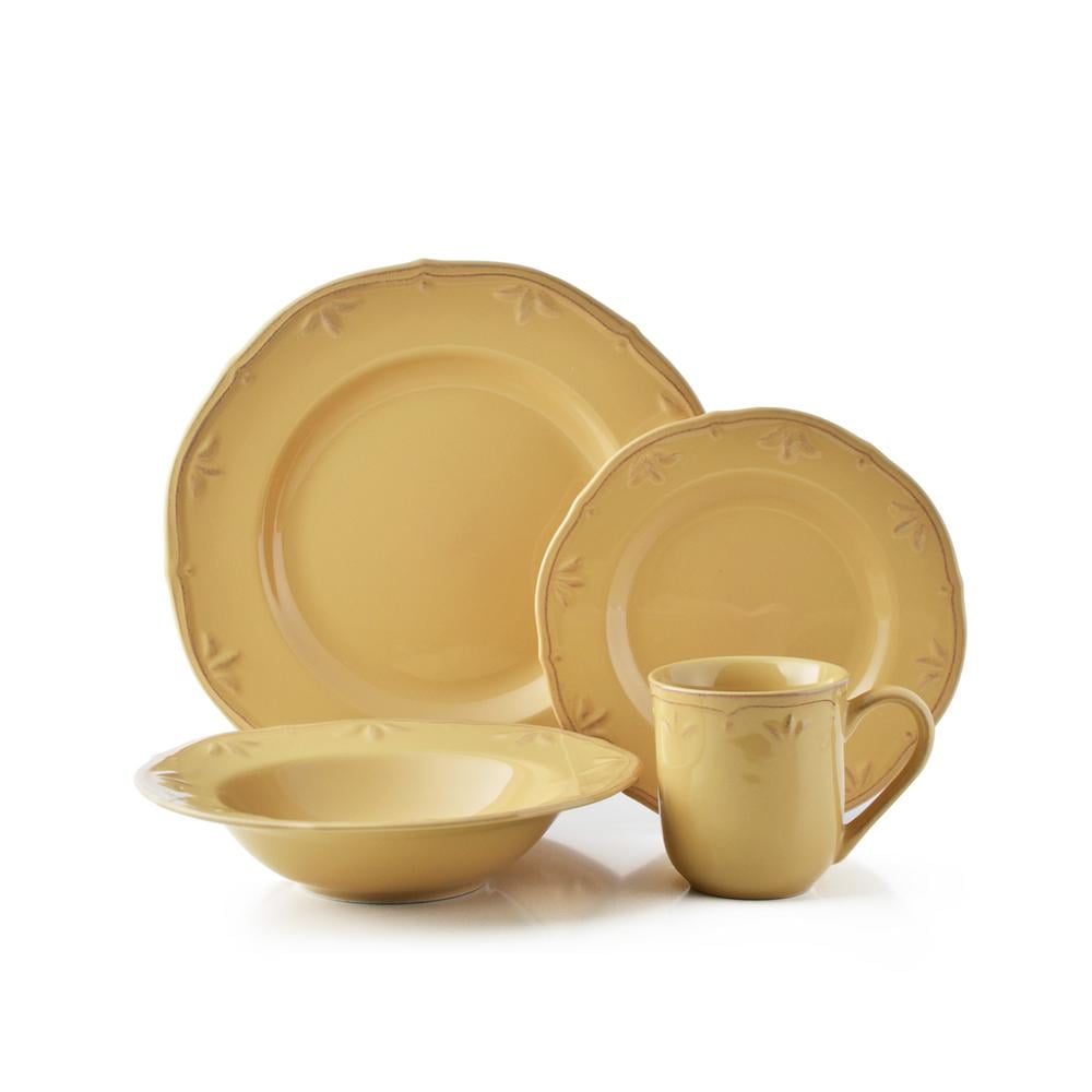 Thomson Pottery 16Piece Sicily Caramel Stoneware Dinnerware Set