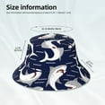 thumbnail image 4 of Vsdgher Angry Shark Print Bucket Hat for Men&Women Bucket Hat Reversible Summer Double-Side-Wear Travel Gardening, Beach, Camping, Hiking, Fishing Cap, 4 of 5