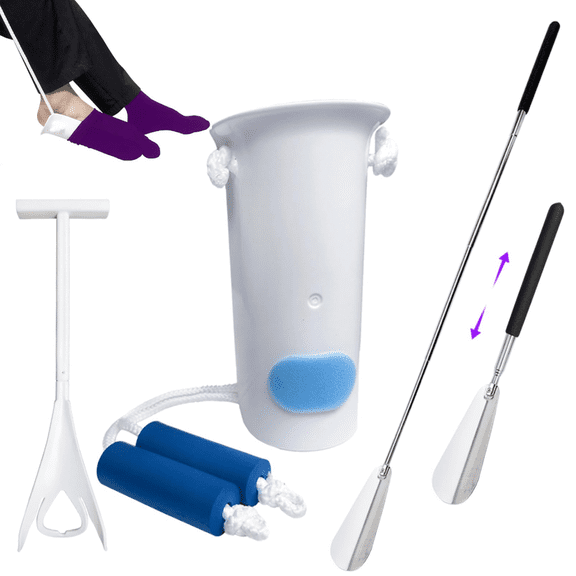 Sock Aid Device for Senior, 3 Pieces Easy on and off Sock Assistant Devices, Sock Helper Dressing Aids for Elderly, Pregnant