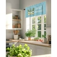 thumbnail image 3 of Sweet Gnomes Valances for Windows Bee Dwarf Daisy Duck Green Valance Rod Pocket Light Filtering Short Window Treatments Curtains for Kitchen Bathroom Living Room Bedroom, 1 Panel, 42 x 18 Inch, 3 of 7