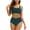 Green, variant on Women's Beach Bikini Set Bathing Suit Breathable 2pcs Elastic Autumn Nylon Bikini All Seasons Spring Break Black Medium