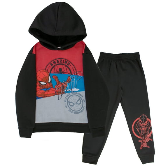 The Amazing Spider-Man Thwip Boys Sweater Sweatpants 2 Pack Set for Kids (Size 8-10)