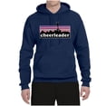 thumbnail image 2 of Wild Bobby Cheerleader Silhouette Girl Sports Unisex Graphic Hoodie Sweatshirt, Navy, X-Large, 2 of 5
