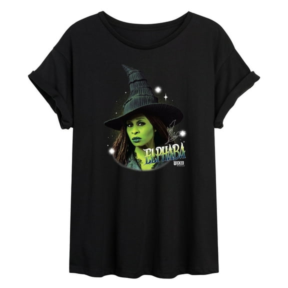 Wicked: Part 2 - Elphaba Witch Hat - Women's Oversized Graphic T-Shirt