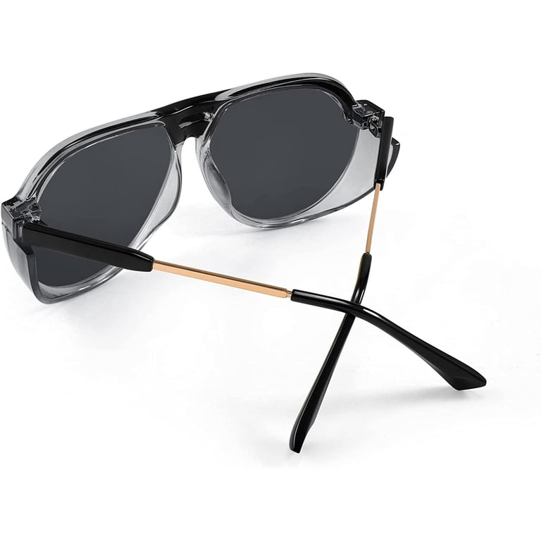FEISEDY Women Men Vintage Aviator Sunglasses Side Shield  display picture 1