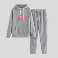thumbnail image 2 of LYXSSBYX Sweatshirts for Women 2 Piece Set Women's Casual Christmas Printed Hooded Drawstring Loose Long Sleeve Sweatshirt Tops and Long Pants Set Suits, 2 of 4