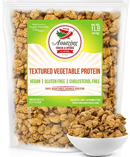 Textured Vegetable Protein Tvp 1 Lb Bag Natural Plant Based Vegan