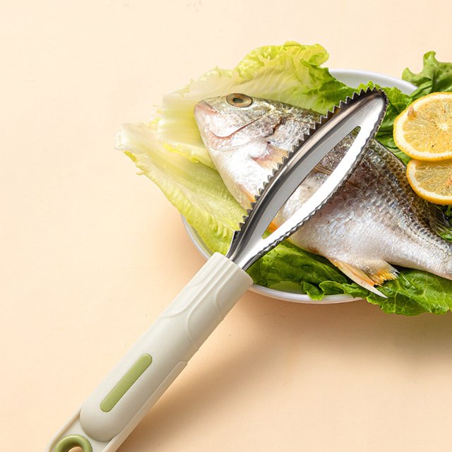 XWSHYW Aparatos de Utensilios de Cocina. Cepillo de Escamas de Pescado, Herramienta de Cocina Manual, Cepillo para Matar Peces, Nuevo, Directo de Fábrica, Mango de Madera