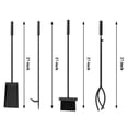 thumbnail image 5 of Fire Beauty Fireplace Tools Set 5 Pieces Fireside Accessories Fire Kit Stand Woodstove Tools Holder Wrought Iron Handle Indoor Fireset Stand, 5 of 9