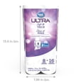 thumbnail image 2 of Great Value Ultra Soft and Thick Bathroom Tissue, 8 double rolls, 154 sheets, 2 of 5