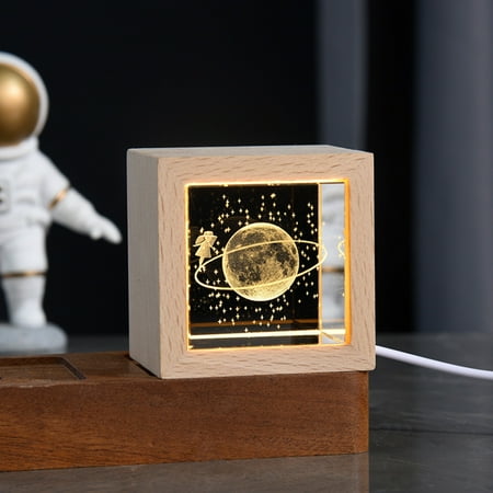 

Crystal Ornaments Beneky Squared Crystalball Night Light for Kids 3D Crystalball Night Light Crystalball Ornament for Bedroom Decor for Teens Boys and Girls(2.8X2.8X2In)