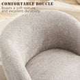 thumbnail image 6 of Kidol & Shellder Swivel Accent Chair Furry Round Barrel Chair 360 Degree Sofa Club Armchairs for Living Room Bedroom, Gray, 6 of 6