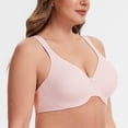thumbnail image 4 of MELENECA Women's Minimizer Seamless Unlined Comfortable Plus Size Underwire Bra Soft Pink 34G, 4 of 6