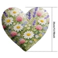 thumbnail image 3 of SLYNSHome Flower Printed Heart Pillows Love Heart Shaped Pillow Faux Rabbit Throw Pillows Home Decoration, 3 of 9