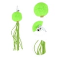 thumbnail image 4 of 2 Pcs Cat Wand Replacement Cat Wand Refill Attachments for Indoor and Outdoor Cats Green Plush Ball, 4 of 6