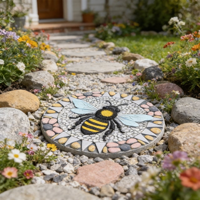BAOPAI Outdoor Garden Stepping Stones for Landscaping Decor Durable Weather Resistant Enhances Aesthetics Multifunctional Easy Install for Patio Lawn Villa Courtyard