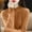 Gold, variant on Women's Long Sleeve Turtle Neck Tops Fall Winter Basic Double Lined Layering Lightweight Slim Fitted Shirts Gold M