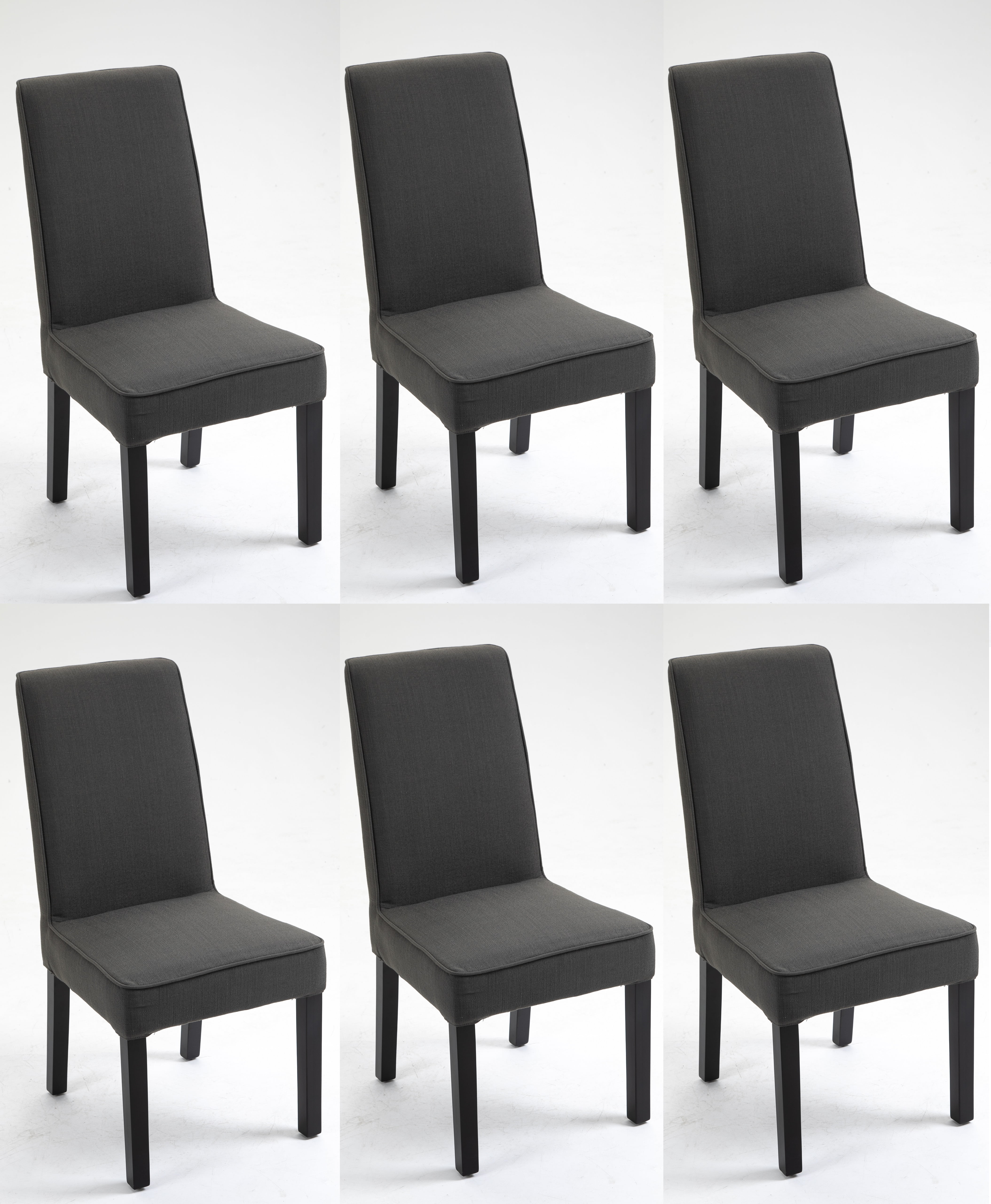 Set of 6 Cover Removable Interchangeable Upholstered Dining Chairs