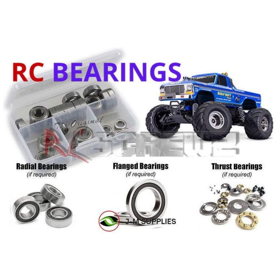 RCScrewZ Rubber Shielded Bearings tra131r for Traxxas Bigfoot #1 2WD 1/10 XL-5 MT (#36234-8) | SET