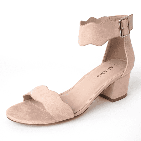 J. Adams Mimi Ankle Strap Kitten Heel Sandal - Women s Dress Shoes - Low Heels for Women - Formal Sandals - Wedding Shoes - Dressy Sandals for Women