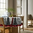 thumbnail image 3 of Christmas Tablecloth 70×70 Inch Round, Christmas Trees Buffalo Plaid Red Washable Table Cover for Party Picnic Dinner Decor, 3 of 6