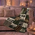 thumbnail image 6 of Cabin Wildlife Wilderness Adventure Moose Bear, Peaceful Mountain Lake Scene, Warm Flannel Blanket for Cabin and Lodge, Outdoor Lovers Camping Gift, Rustic Home Decor, 6 of 9
