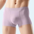 thumbnail image 4 of Jalioing Men's Lightweight Underwear Breathable Solid Color Seamless Boxer Trunks Soft Comfortable Underpants for Men, 4 of 9