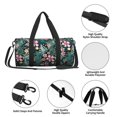 thumbnail image 6 of Xecao Rose Flowers print Round Travel Duffel Bag is a foldable gym bag with an inner pocket, perfect for travel sports, 6 of 8