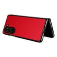 thumbnail image 5 of Case for Samsung Galaxy Z Fold 6, PU Vegan Leather Back & Hard PC Bumper Wireless Charging Shockpoof Protective Slim Anti-Scratch Phone Case for Samsung Galaxy Z Fold 6 - Red, 5 of 8