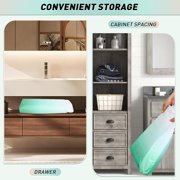Portable Foldable Bathtub for Adults - Collapsible Travel Tub for Camping, Home & Spa - Space Saving, Durable PVC (Green Gradient)