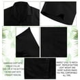 thumbnail image 6 of LA LEELA Men's Hawaiian Solid Beach Shirts Casual Short Sleeve Shirts Button Down Shirt Men XL Black, Plain, 6 of 7