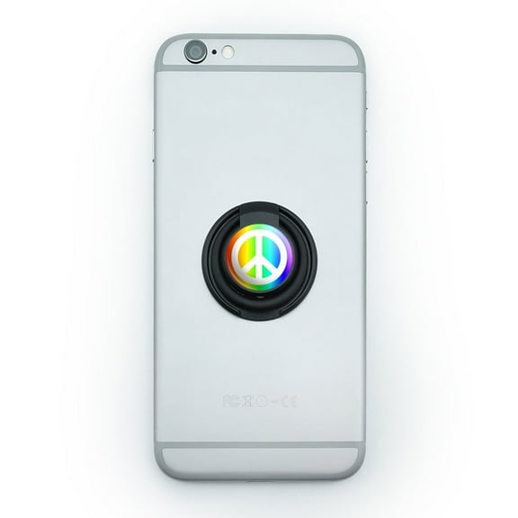 Peace Sign Symbol - Rainbow Mobile Phone Ring Holder Stand