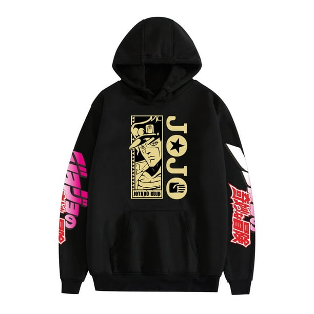 THNCLZX Sweat à Capuche Unisexe Kujo Jotaro, Pull-Over JoJo à