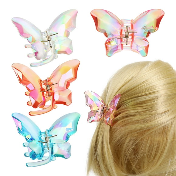 SHOWERORO 4Ud Pinzas Para Tipo Garra Butterfly Multi Color Para Estilizar