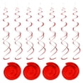 thumbnail image 1 of 18uds Decoraciones Colgantes de PVC Rojo Unique Bargains Fiesta Cumpleaños con Gancho, 1 of 7