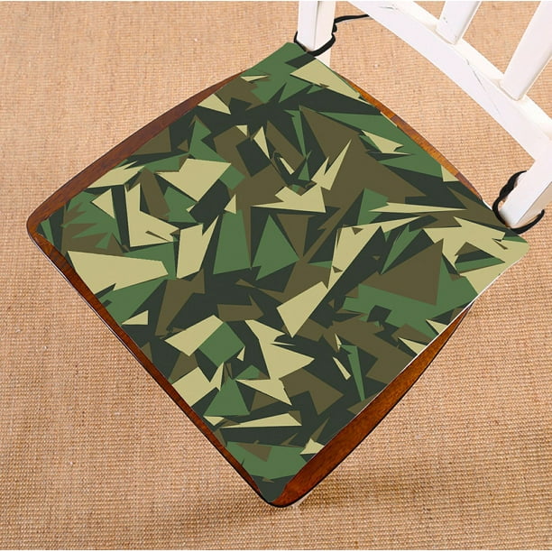 Abphqto Camouflage Camo Triangles, Camo Chair Cushions