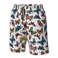 thumbnail image 4 of Balery Cute Butterfly Traje de Baño Estilo Hawaiano para Hombre, Shorts de Secado Rápido con Bolsillos-Small, 4 of 6