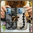 thumbnail image 2 of LYM-Phone Case For MOTO G Stylus 4G 2023, Black pearl pendant Dirt-resistant phone case Bear bracelet Anti-knock Cartoon silicone Waterproof cute Back Cover Skin-friendly feel Simplicity, 2 of 9