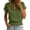 Army Green, variant on Banded Bottom Tops for Women Smocked Tops Elastic Cinched Waist Top Dressy Blouse Roll-up Short Sleeve Casual Ruffled Trim V Neck Tunic Shirts
