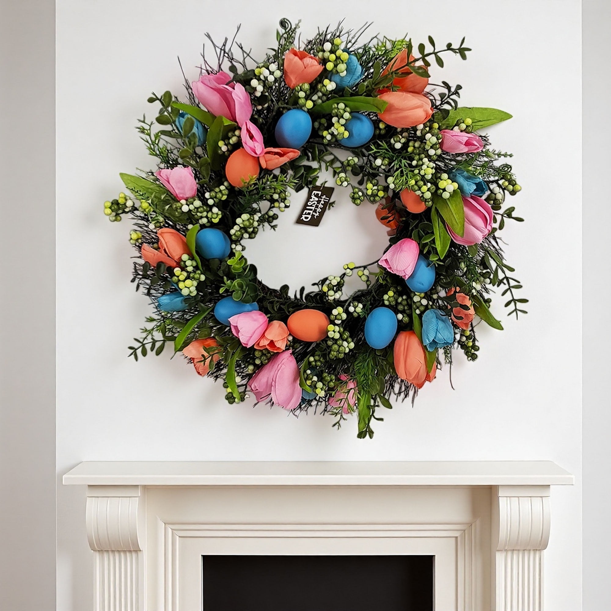 Way To Celebrate Egg with Flower Wreath