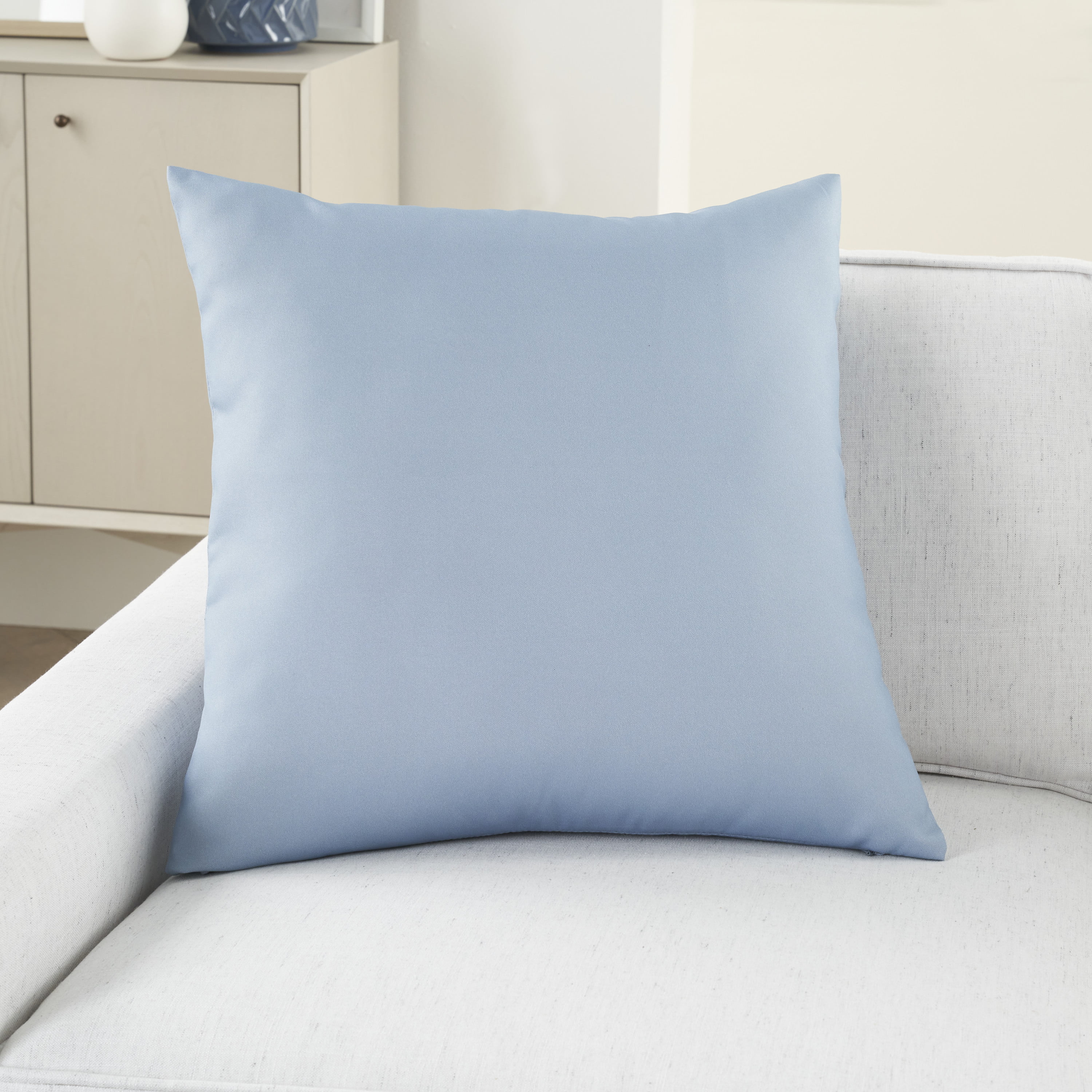 Waverly Solid 20 inch x 20 inch Navy Indoor/Outdoor Throw Pillow